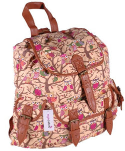 Canvas Owl Print BackPack