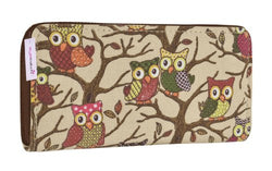 Canvas Owl Print Wallet