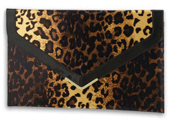 EyeCatch - Bronte Designer Style Ladies Leopard Clutch Bag
