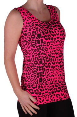 Judy Neon Animal Print U Neck Vest