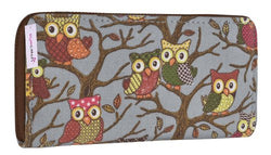 Canvas Owl Print Wallet