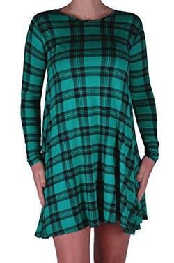 Iona Tartan Flared Mini Dress