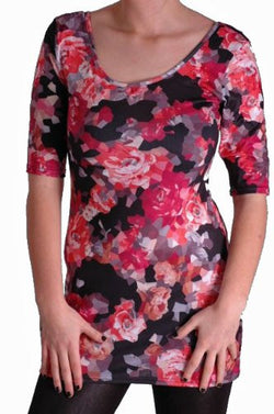 Lyon Scoop Neck Printted Tops