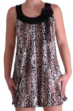 Miley Sleeveless Leopard Print Mini Dress