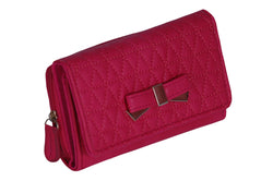 Quilted Bow Faux Leather Purse