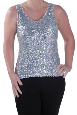Sequined Sleeveless Tunic Top