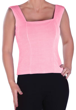 Sleeveless Square Neck Tunic Top