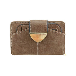 Faux Leather Zipped Coin Multi Credit Wallet