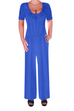 Elina Lace Crochet Plus Size Jumpsuit