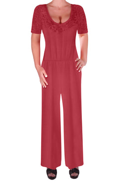 Elina Lace Crochet Plus Size Jumpsuit