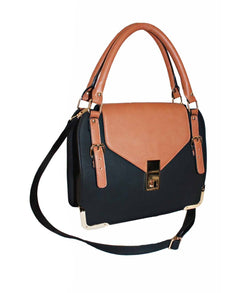 Faux Leather Satchel