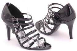 EyeCatchShoes - Viper Sexy Strappy Shoes Black Size 8