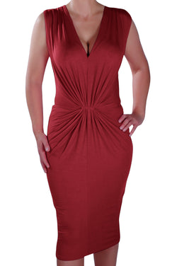 Iris V Neck Ruched Bodycon