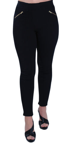 Zipped Biker Style Leggings