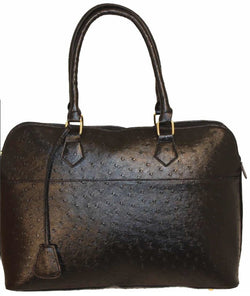 Faux Leather Ostrich Print Tote Bag