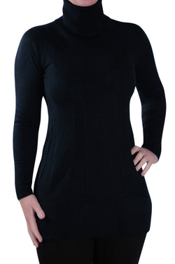 Long Sleeve Polo Neck Knitted Jumper