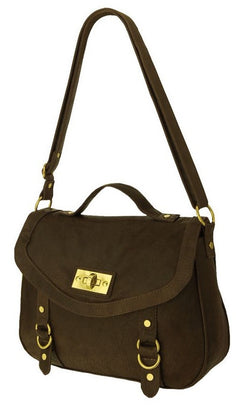 EyeCatchBags - Metropolis Ladies Faux Leather Satchel Messenger Shoulder Bag Tan