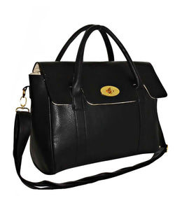 Faux Leather Shoulder Strap Handbag