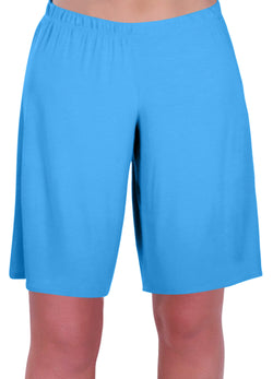 Star Jersey Elasticized Stretch Womens Plus Size Shorts