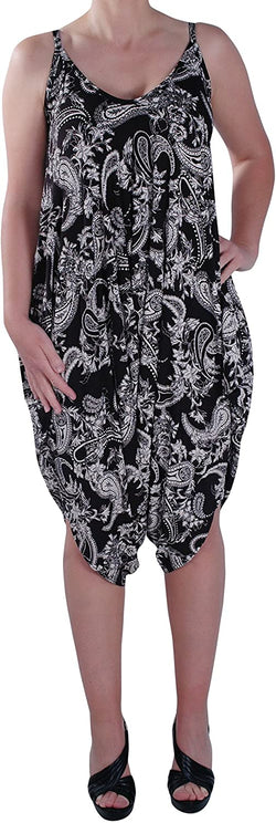 Lagenlook Strappy Jumpsuit Old Paisley