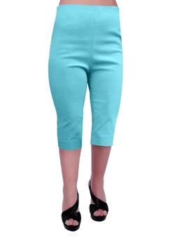 Everyday Stretch Capri Pants - Ladies 3/4 Three Quarter Cropped Pull On Trousers – Chino Capris