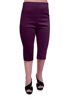 Everyday Stretch Capri Pants - Ladies 3/4 Three Quarter Cropped Pull On Trousers – Chino Capris