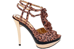Ladies High Heel Leopard Platform Party Shoes