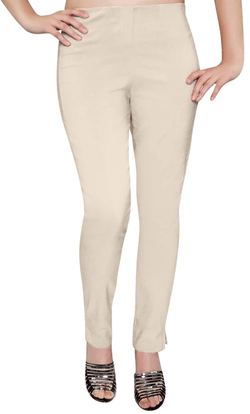 Pull On Straight Stretch Elasticated Trousers