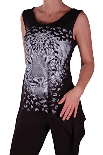 Tiger Print Draped Plus Size Vest