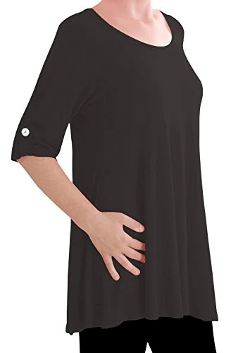 Jessica Plus Size Scoop Neck Tunic Top