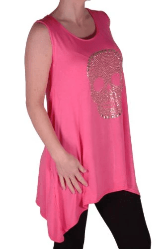 Lucy Longline Gold Skull Plus Size Vest