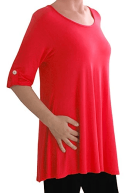 Jessica Plus Size Scoop Neck Tunic Top
