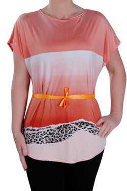 Batwing Multi Print Tunic Top