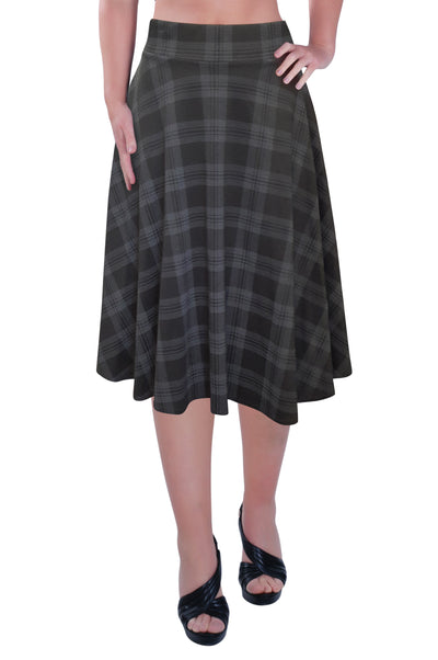 Plus size plaid hot sale skirt knee length