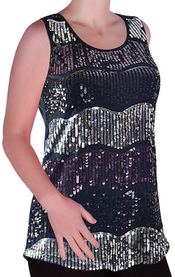 Sequin Shiny Sparkle Tank Top Vest Camisole Ladies Casual Blouse Party Top